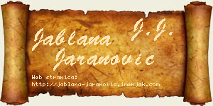 Jablana Jaranović vizit kartica